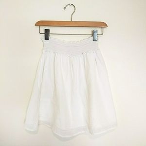 Frenchi White Cinched Waist Skirt